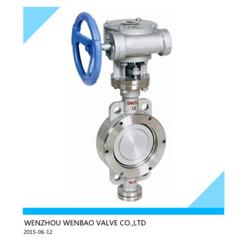 Metal Seated Wafer Type Stainless Steel Butterfly Valve Dn80